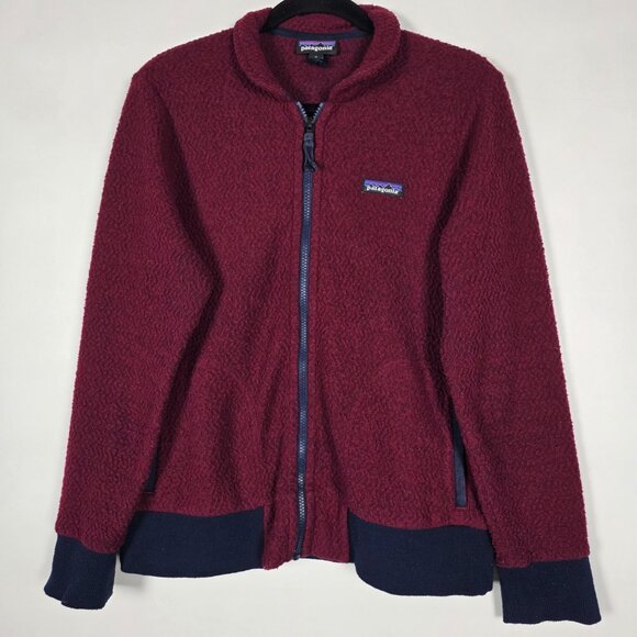 Patagonia W's Woolyester Fleece Jacket Womens Medium Long Sleeve Full Zip - Picture 1 of 7